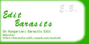 edit barasits business card